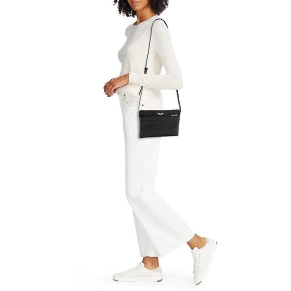 Zadig & Voltaire Stella Wing Crossbody NEW Flash Ivory Leather Logo Shoulder Bag - Picture 9 of 9